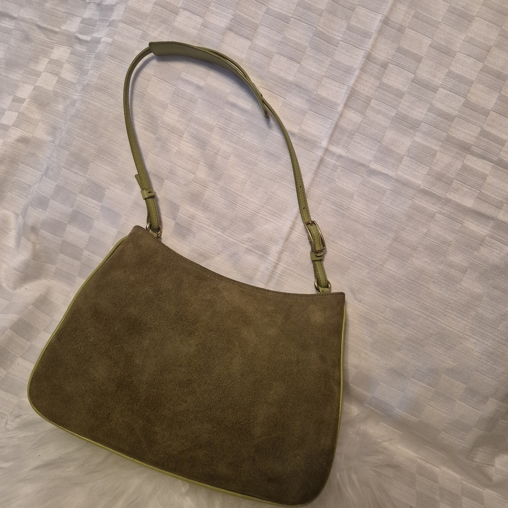 Coach Vintage Girlie Suede Hobo Lime Green. - Picture 3 of 6